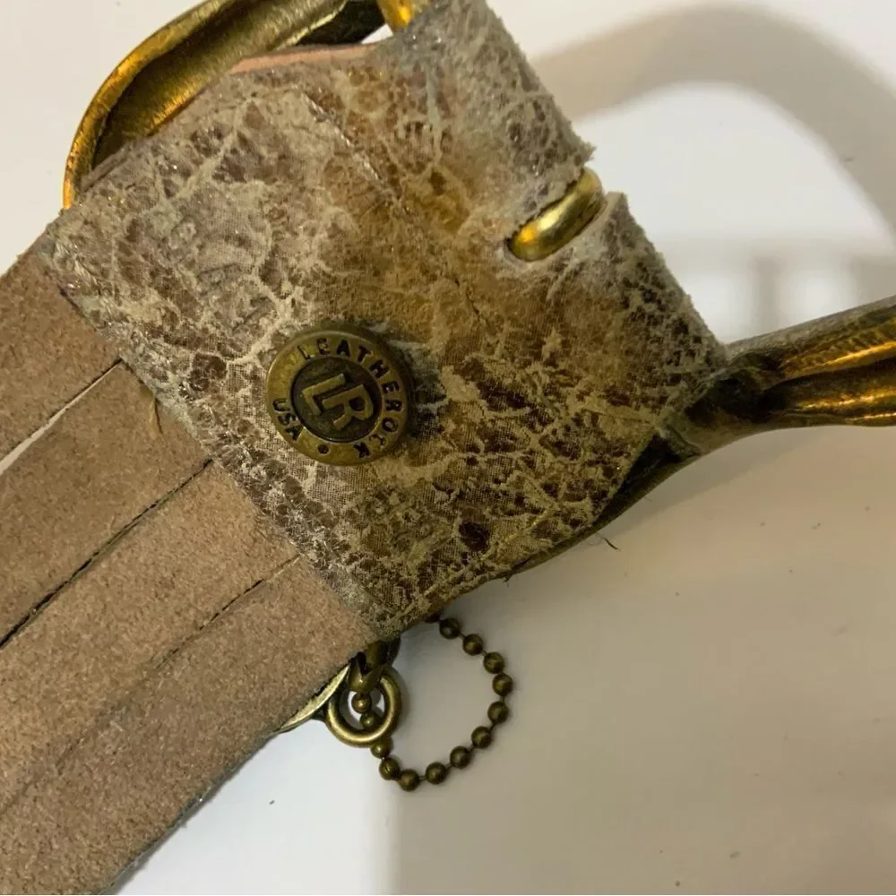 LeatherRock Stone and studded leather belt size M